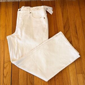 Abercrombie & Fitch White Low Rise Wide Leg Jeans